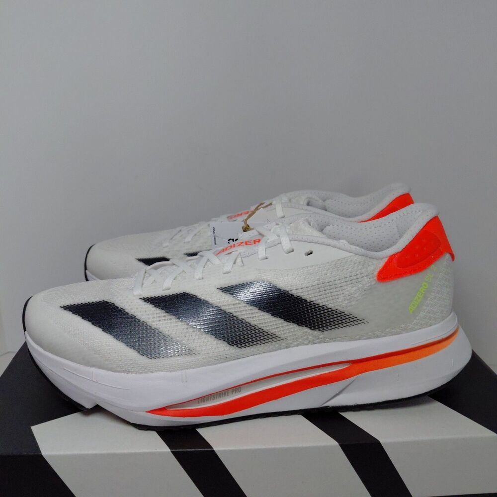 Adidas Adizero SL2 White Black Orange - Walking Athletic Shoes Women's Size 6.5